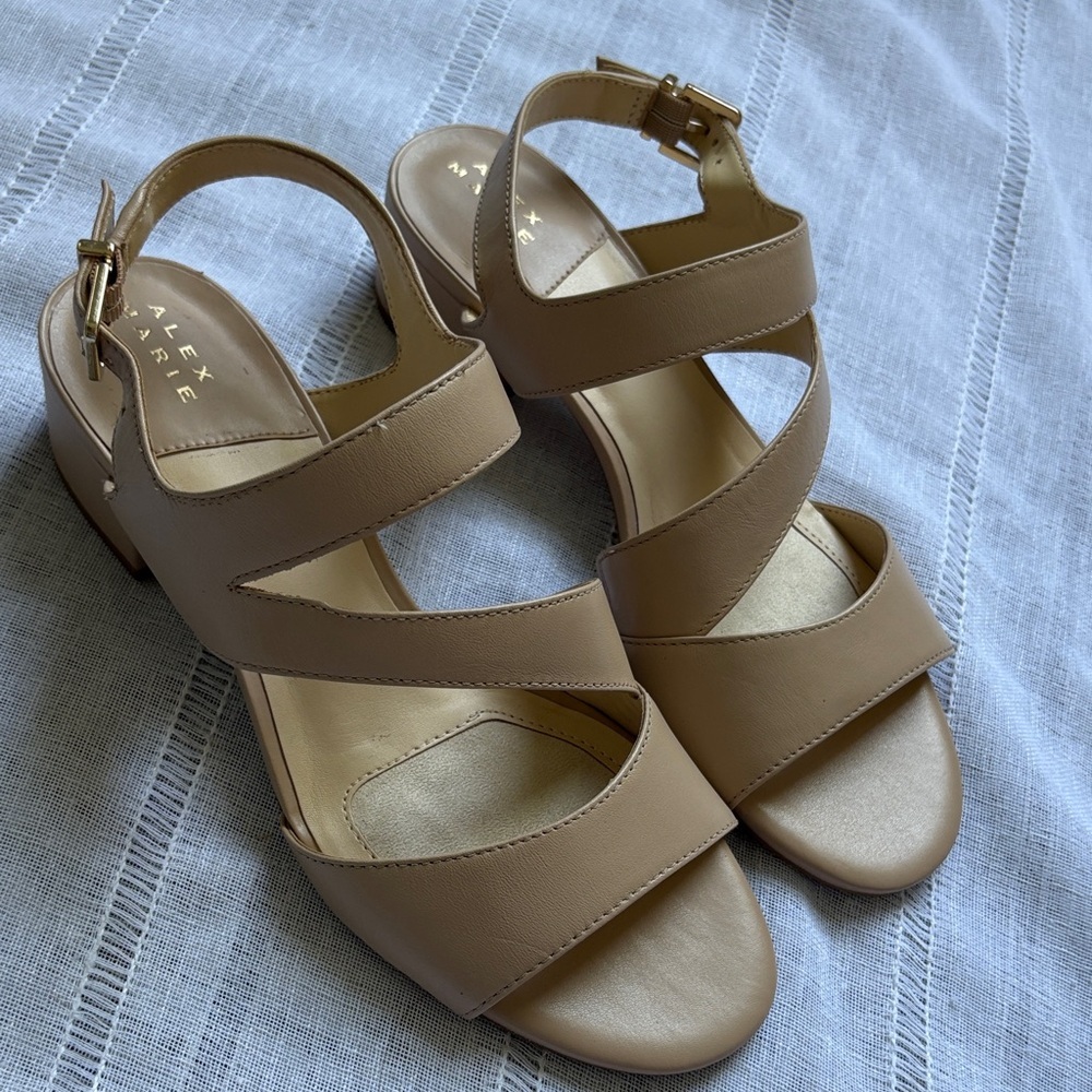 Alex Marie NWOT Nude Strappy Sandals - Picture 13 of 13